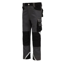 NITRAS MOTION TEX KIDS, pantaloni de lucru, lungi, gri/negri