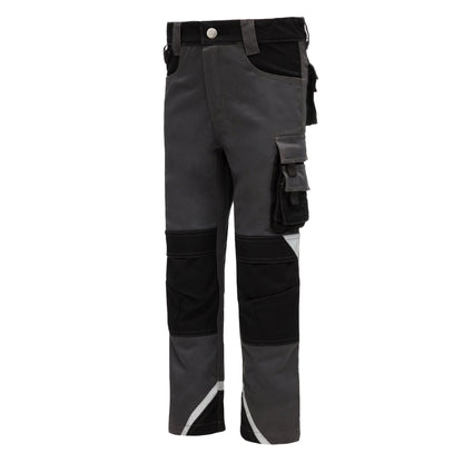 NITRAS MOTION TEX KIDS, pantaloni de lucru, lungi, gri/negri