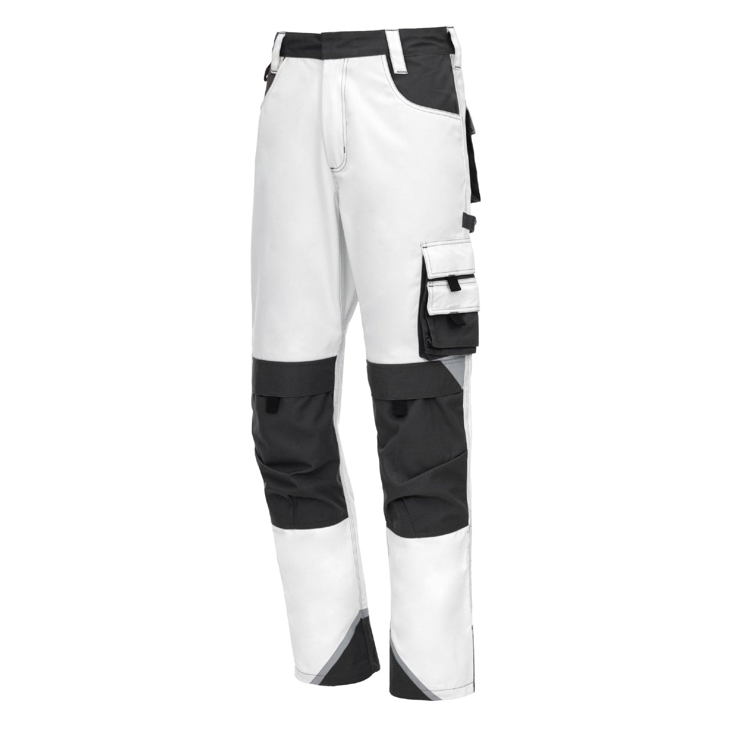 NITRAS MOTION TEX PLUS, pantaloni de lucru, lungi, alb/gri