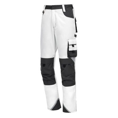 NITRAS MOTION TEX PLUS, pantaloni de lucru, lungi, alb/gri