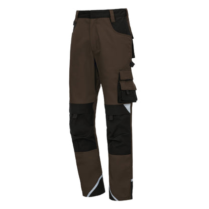NITRAS MOTION TEX PLUS, pantaloni de lucru, lungi, maro/negri