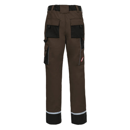 NITRAS MOTION TEX PLUS, pantaloni de lucru, lungi, maro/negri