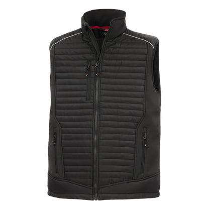 NITRAS MOTION TEX PLUS, vestă softshell matlasată, neagră