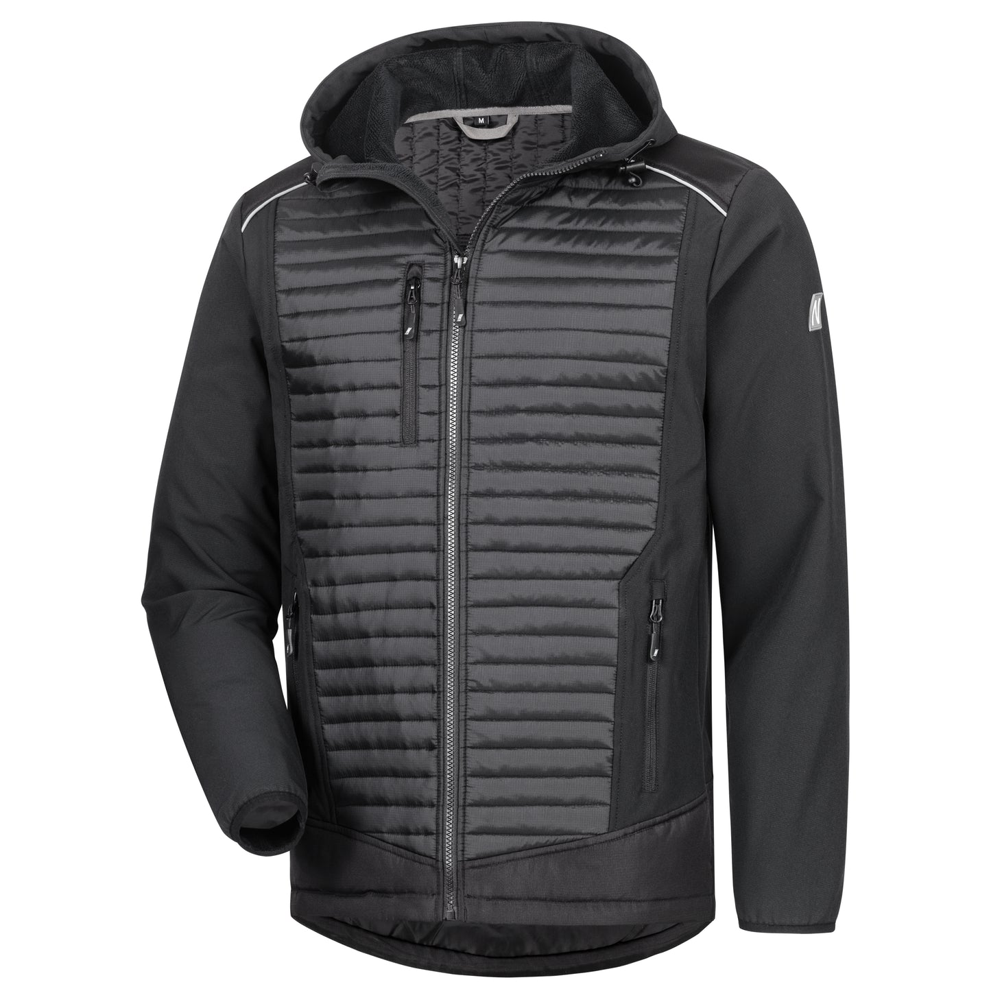 NITRAS MOTION TEX PLUS, jachetă softshell matlasată, neagră