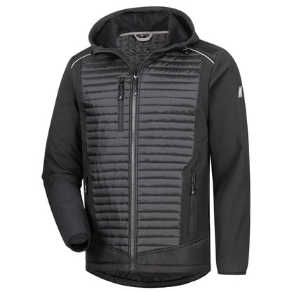 NITRAS MOTION TEX PLUS, jachetă softshell matlasată, neagră
