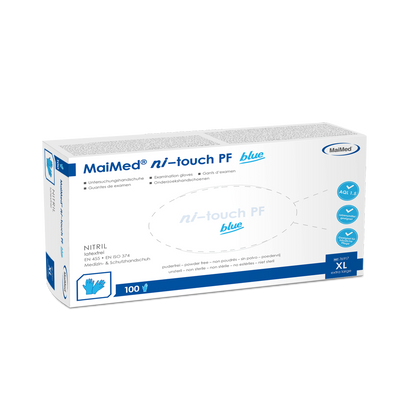 Mănuși nitril de unică folosință MaiMed ni-touch 100 bucăți/cutie