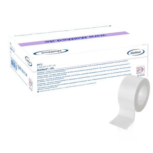 Tencuiala adeziva MaiMed-silk din tafta de matase artificiala