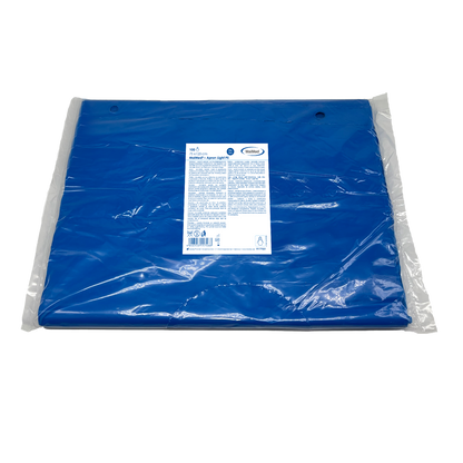 MaiMed-Apron Light PE, șorț din PE 75x120cm albastru, 100 buc/pachet, blocat, suprafață netedă | Pachet (100 bucăți)
