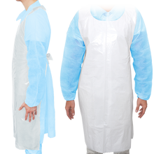 MaiMed-Apron Light PE, șorț din PE 75x120cm alb, 100 buc/pachet, blocat, suprafață netedă | Pachet (100 bucăți)