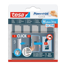 tesa Powerstrips Click Klett-Klebepads, weiß, 8 Stück