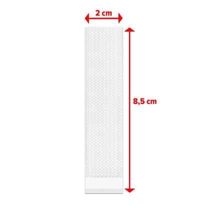 tesa Powerstrips Click Klett-Klebepads, weiß, 16 Paare – Abmessungen