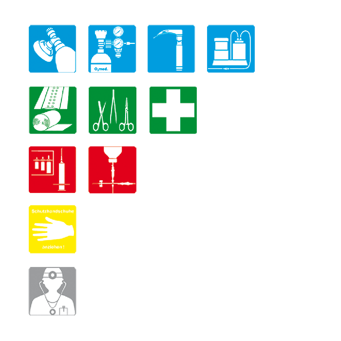 Piktogramm-Serie 1 Notfallmedizin-K 33 x 33 mm