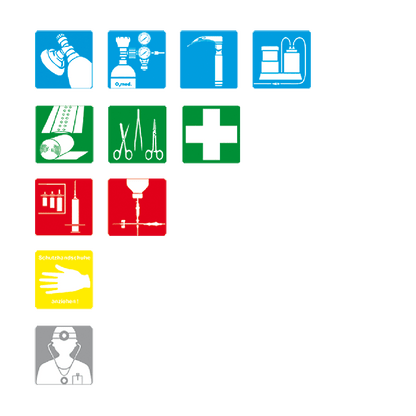 Piktogramm-Serie 1 Notfallmedizin-K 33 x 33 mm