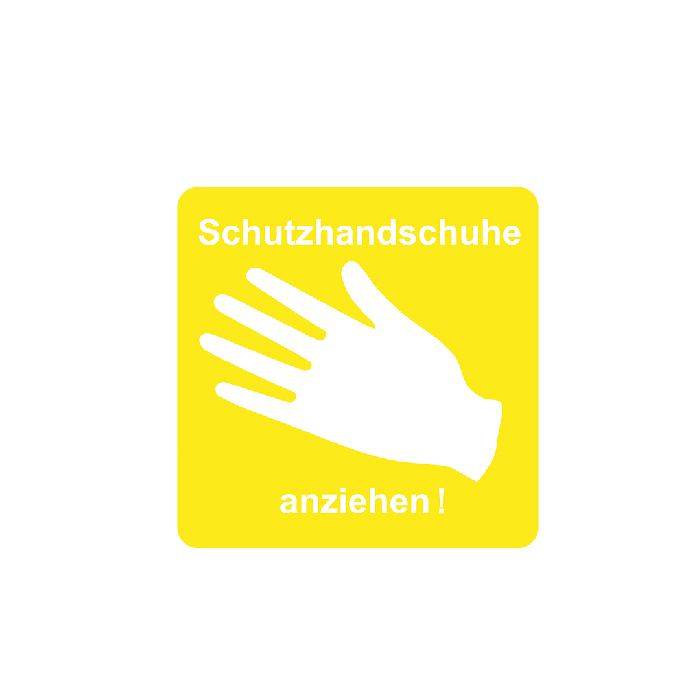 Piktogramm einzeln 33 x 33 mm Handschuhe