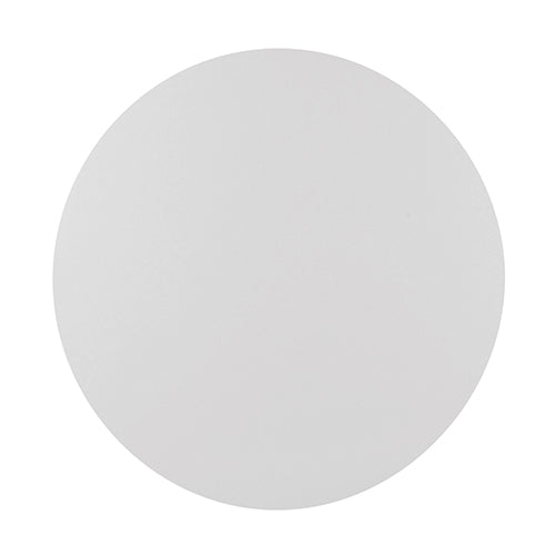 Un cerc simplu, alb, cu margine netedă pe un fundal alb, similar cu cele PAPSTAR 100 de suporturi pentru tort (farfurii rotunde, albe, din carton, cu margine netedă) ale PAPSTAR GmbH.