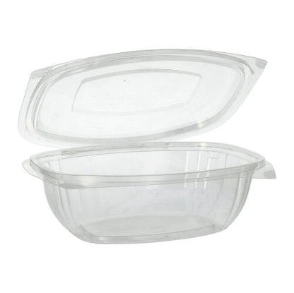 Cele PAPSTAR 50 de boluri pentru delicatese și salate cu capace rabatabile din PLA „pure” clar ca sticla de la PAPSTAR GmbH sunt soluții de ambalare compostabile, prietenoase cu mediul.