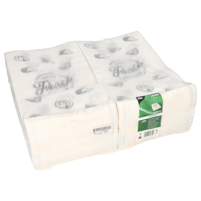 Un pachet mare cu 1000 de pungi de măcelar PAPSTAR de la PAPSTAR GmbH din hârtie kraft cu filet, ideal pentru măcelării sau magazine de delicatese. Pungile sunt livrate ambalate curat și sunt perfecte pentru nevoile profesionale de gastronomie.