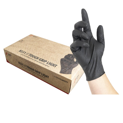 NITRAS TOUGH GRIP LIGHT, mănuși de unică folosință din nitril, negre