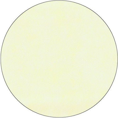 Ein schlichter, hellgelber Kreis mit einer dünnen schwarzen Umrandung auf Weiß, dessen glatte und gleichmäßige Farbe den weichen Auswahlstil der Starpak-Tischdecke, stoffähnlich Vlies von Starpak, widerspiegelt.