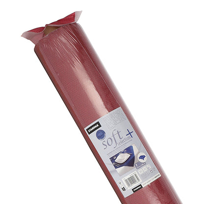 O rolă de față de masă Starpak, asemănătoare cu materialul textil, fibră "soft selection plus" vine într-un ambalaj din plastic cu informații despre produs și imagini care arată utilizarea sa stilată și durabilă - asemănătoare cu o față de masă textilă pentru utilizare unică.