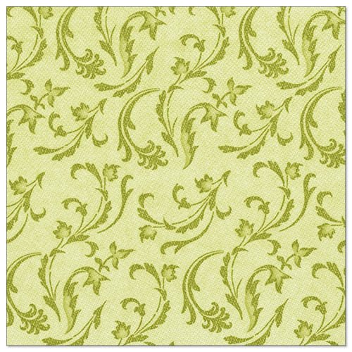 Șervețelul verde, pătrat, de 40x40 cm din colecția ROYAL a PAPSTAR GmbH este decorat cu un model artistic de flori și volute - ideal pentru toți cei care caută șervețele verzi elegante. Pachet de 50 bucăți, pliat în 1/4.