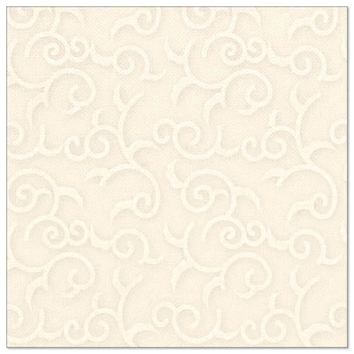 Cele PAPSTAR 20 de șervețele "ROYAL Collection" (40 x 40 cm, 1/4 pliere) de la PAPSTAR GmbH sunt șervețele crem cu un model embosat și înflorat - ideal pentru decorațiuni de masă elegante.