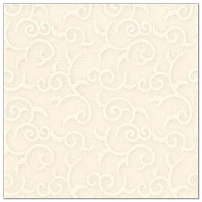 Cele PAPSTAR 20 de șervețele "ROYAL Collection" (40 x 40 cm, 1/4 pliere) de la PAPSTAR GmbH sunt șervețele crem cu un model embosat și înflorat - ideal pentru decorațiuni de masă elegante.