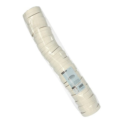 Un teanc clar de capace albe Starpak 50 pentru pahare de supă, carton „To Go” rotund alb – ideal ca o soluție To Go cu ambalaj ecologic.