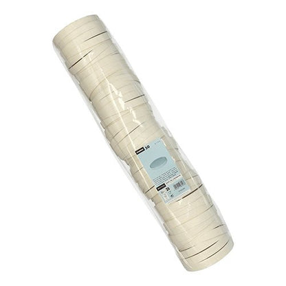 Un ambalaj transparent din plastic cu 50 de capace rotunde, albe „To Go” din carton de la Starpak – ideal ca ambalaj ecologic pentru următoarea dvs. soluție To Go.