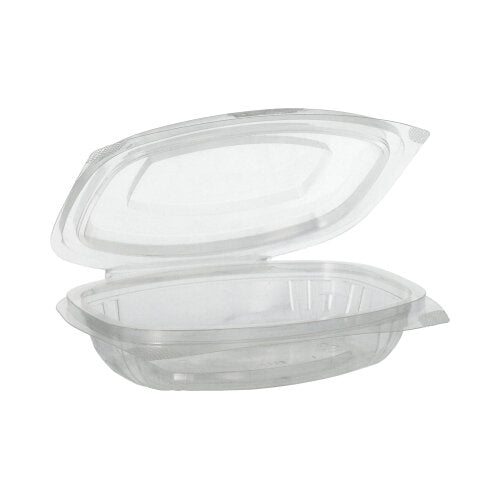Cele PAPSTAR 50 de boluri pentru delicatese și salate cu capace rabatabile, PLA „pure“ clar de la PAPSTAR GmbH sunt un recipient din plastic transparent, dreptunghiular, din PLA compostabil – ideal pentru un ambalaj ecologic.