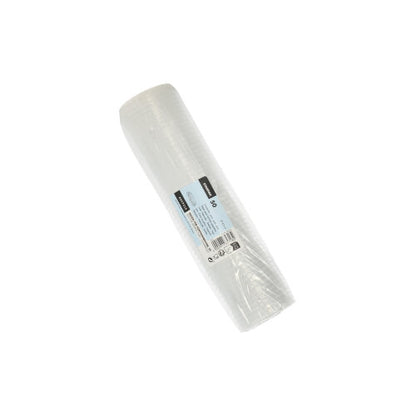 Pe un fundal alb este prezentată o rolă de capace Starpak 50 pentru cupe de porție, PP rotund Ø 4,6 cm transparent (folie, 50 bucăți) cu o etichetă alb-albastră în mijloc.