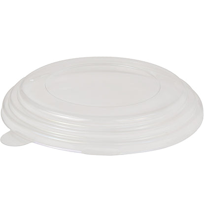 Capacul Starpak 45 pentru boluri de salată, PS "To Go" Ø 15 cm, este un capac transparent, rotund, cu margine ridicată și centru plat - ideal pentru a lua la pachet. Aici este ilustrat din polistiren transparent (PS), pachet de 45 de bucăți.