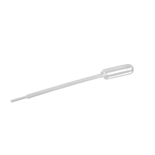 Pipetele Starpak 100, PE transparent de la Starpak sunt pipete de unică folosință transparente din plastic cu o bilă și un tub îngust, ideale pentru dozarea precisă a lichidelor, prezentate izolat pe un fundal alb.