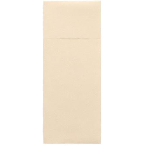 Tăvițele pentru tacâmuri Starpak 480, Airlaid 40 cm x 33 cm cu pliuri pentru tacâmuri, sunt plicuri simple, bej deschis, dreptunghiulare, cu clapă în partea de sus, ideale pentru prezentarea igienică a tacâmurilor. Marcă: Starpak.