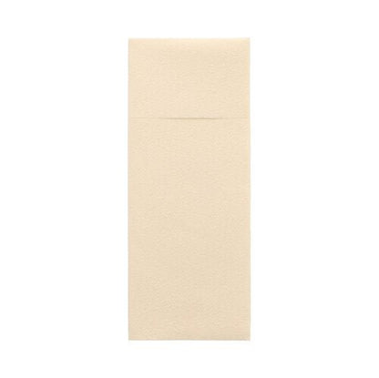 O singură tăviță pentru tacâmuri Starpak 480 din Airlaid (40 x 33 cm, cu pliuri pentru tacâmuri) este vizibilă pe un fundal alb; Clapa vizibilă subliniază prezentarea artificială de sus.