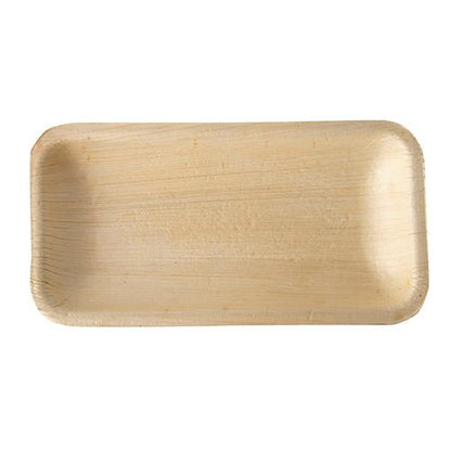 Cele PAPSTAR 25 tăvi, frunză de palmier "pure" dreptunghiulară ale PAPSTAR GmbH sunt tăvi dreptunghiulare, plate, cu colțuri rotunjite din frunză de palmier asemănătoare lemnului. Sunt ecologice, biodegradabile și perfecte pentru servirea sustenabilă.