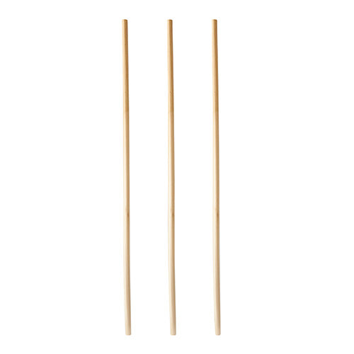 Trei paie de la PAPSTAR GmbH „pure” (Ø 4mm, 20cm) sunt aranjate vertical pe un fundal alb și amintesc de paiele ecologice și robuste PAPSTAR din pachetul de 100.