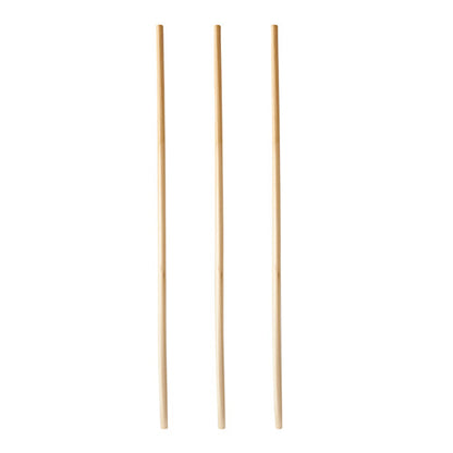 Trei paie de la PAPSTAR GmbH „pure” (Ø 4mm, 20cm) sunt aranjate vertical pe un fundal alb și amintesc de paiele ecologice și robuste PAPSTAR din pachetul de 100.