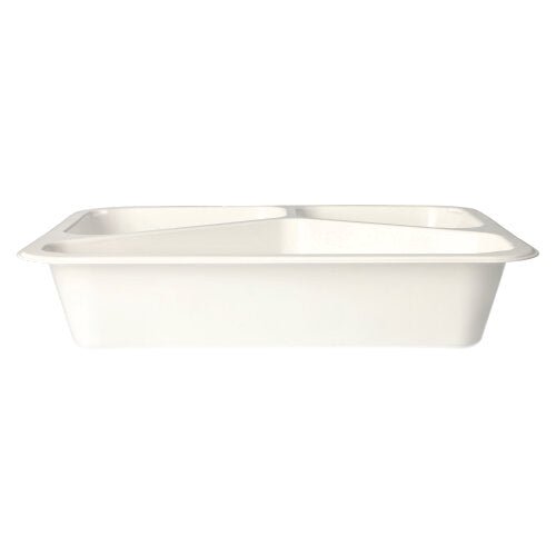 Tăvile Starpak 50 pentru microunde, PP sunt tăvi albe, dreptunghiulare din polipropilenă cu două compartimente, ideale pentru depozitarea practică sau încălzirea meselor. Marca: Starpak.