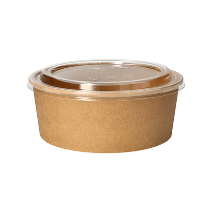 Capacul de 50 pentru boluri de salată, rotund clar de 2 cm înălțime PLA de la PAPSTAR GmbH este ilustrat pe un fundal alb simplu. Acest capac clar, rotund din PLA este ideal pentru închiderea bolurilor de salată pentru a le lua la pachet sau pentru păstrarea alimentelor.