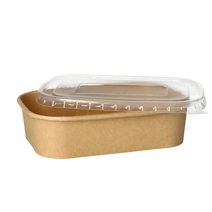 PAPSTAR GmbH 25 cupe de ambalaj din carton maro, dreptunghiular, cu capac transparent sunt soluții de ambalare ecologice și sunt ideale pentru utilizarea sustenabilă.