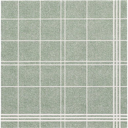 Cele PAPSTAR 20 de șervețele "ROYAL Collection" (40x40 cm, 1/4 pliere) de la PAPSTAR GmbH au un design verde texturat cu linii albe de grilaj și un efect dublu de grilaj în colțul din dreapta jos, perfect pentru decorațiuni de masă elegante.