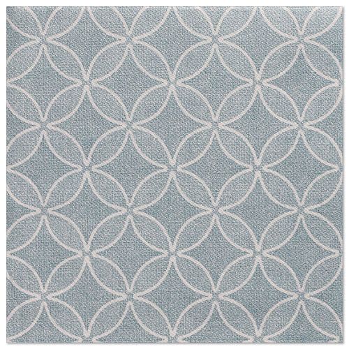 Cele PAPSTAR GmbH 20 șervețele "ROYAL Collection" (40x40 cm, 1/4 pliere) prezintă un model geometric rafinat de cercuri albe interconectate pe un fundal albastru deschis și adaugă un stil elegant decorațiunii mesei.