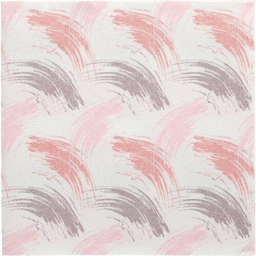 Un fundal texturat cu pensule repetate în Bordeaux, roz și mauve pe alb, inspirat de eleganța celor 50 de șervețele „ROYAL Collection” 1/4-pliat 40 x 40 cm bordo de la PAPSTAR GmbH.