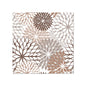 Die PAPSTAR 20 Servietten (25 cm x 25 cm, 3-lagig, 1/4-Falz) der PAPSTAR GmbH verfügen über ein geometrisches Design mit überlappenden Blumenformen in Braun-, Hellbraun-, Beige- und Weißtönen, die in einem symmetrischen Muster angeordnet sind.