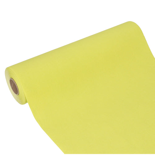 O rolă mare de șervet de masă PAPSTAR, șervețel „ROYAL Collection“ (24m x 40cm) de la PAPSTAR GmbH este parțial derulată și arată suprafața netedă a șervețelului, precum și miezul cilindric de carton la un capăt.