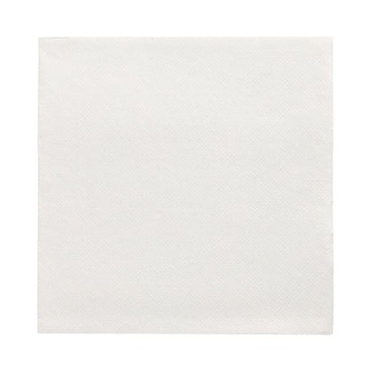 Un pachet plat, alb PAPSTAR 50 de șervețele „DAILY Collection“ 1/4-pliu (32x32 cm) șervețel de la PAPSTAR GmbH este prezentat pe un fundal alb cu o imprimare discretă – perfect pentru decorarea mesei și șervețele de înaltă calitate.