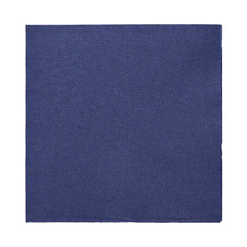 Un șervețel simplu albastru închis PAPSTAR 50 șervețele „DAILY Collection“ (32x32 cm, 1/4-pliu) de la PAPSTAR GmbH este prezentat pe un fundal alb. Șervețelul de înaltă calitate impresionează prin structura sa simplă, fără model.