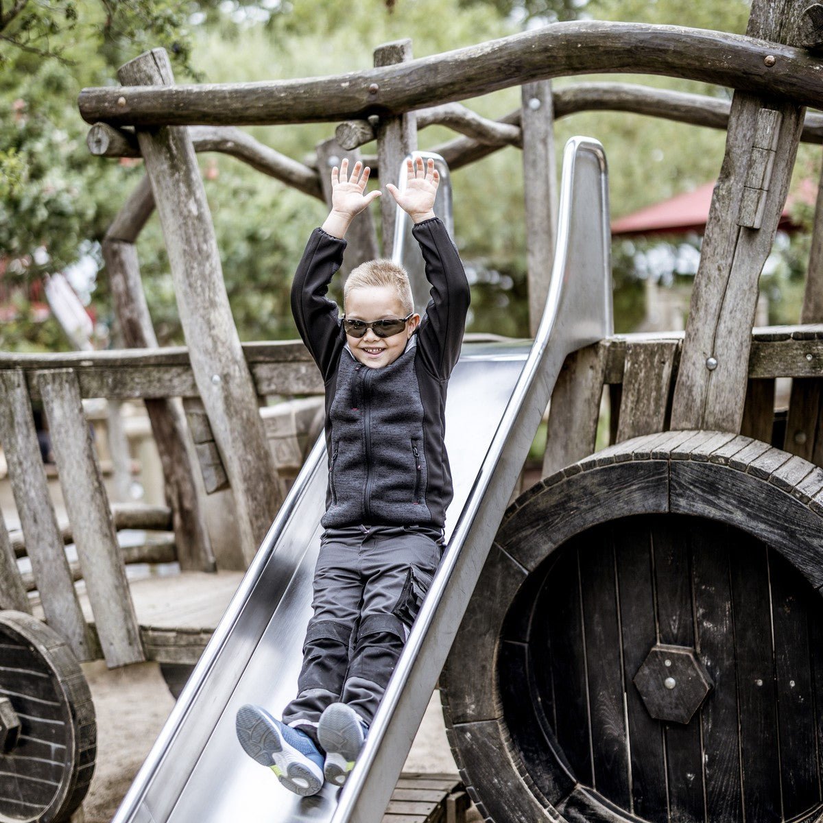 NITRAS MOTION TEX KIDS, geacă softshell tricotată, neagră