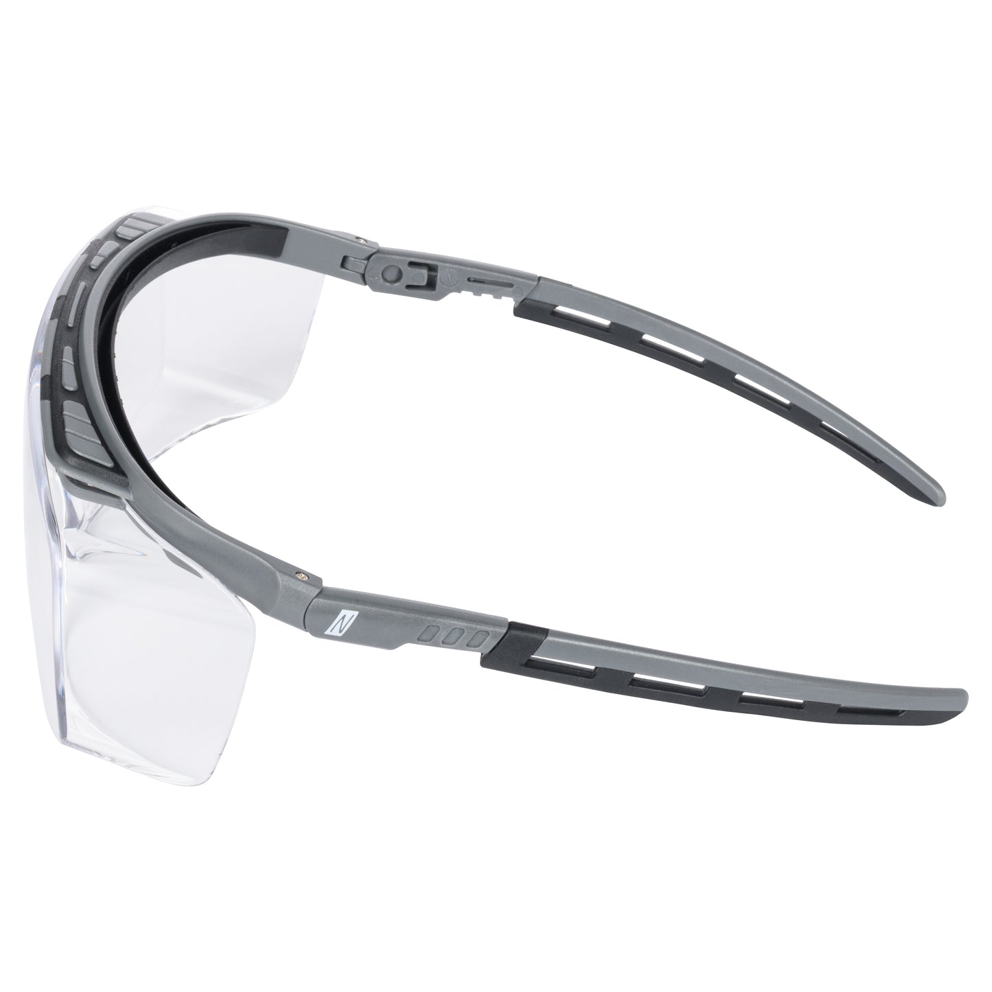 NITRAS VISION PROTECT PREMIUM, ochelari pentru tampla, transparenti / gri, plastic ISO 16321-1 | Pachet (10 bucăți)